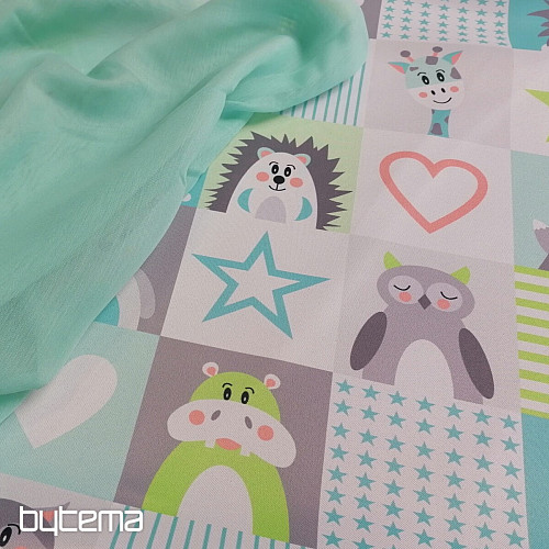 Ľahká dekoračná látka Kiba 64 tyrkys