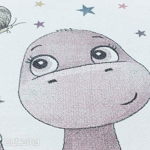 Luxusný detský kusový koberec FUNNY DINOSAURUS RUŽOVÝ