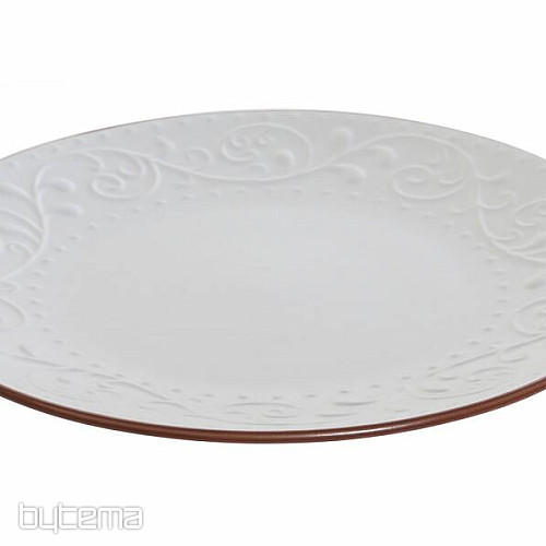 Tanier plytký WHITE RELIEF 27.5x2cm biely