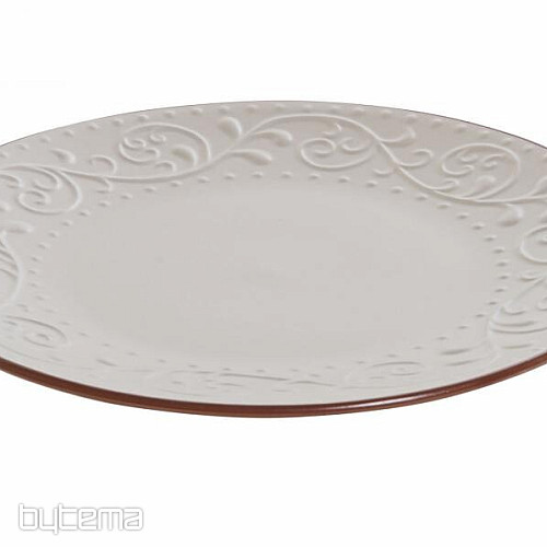 Tanier plytký BEIGE RELIEF 27.5x2cm béžový