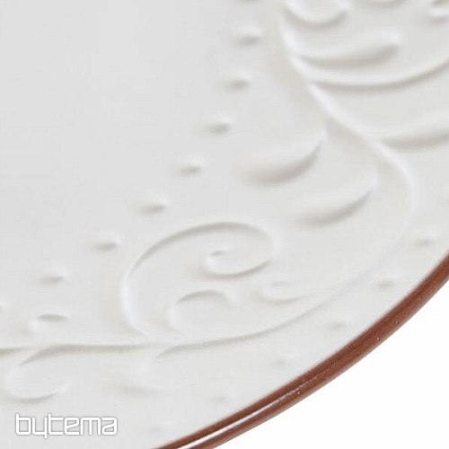 Tanier plytký BEIGE RELIEF 27.5x2cm béžový
