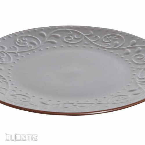 Tanier plytký GREY RELIEF 27.5x2cm sivý
