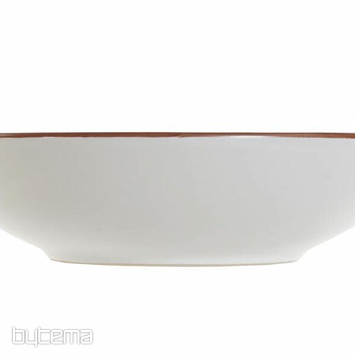 Tanier hlboký WHITE RELIEF 20.5x5cm biely