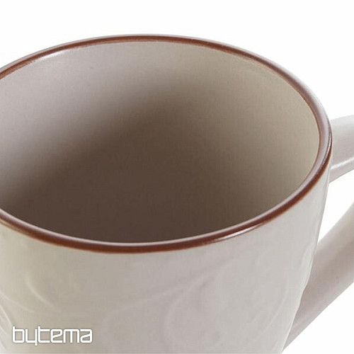 Hrnček BEIGE RELIEF 325ml béžový
