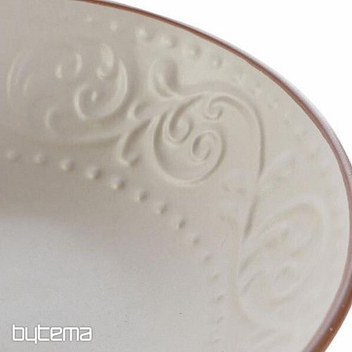 Tanier hlboký BEIGE RELIEF 20.5x5cm béžový