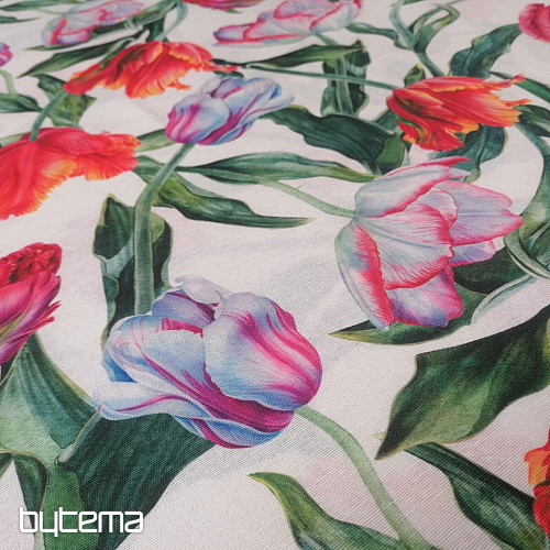 Dekoračná látka Strapaté tulipány