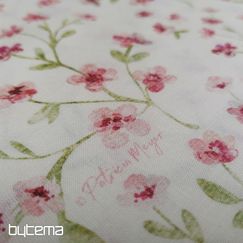Bavlnená látka Mini sakura ružová