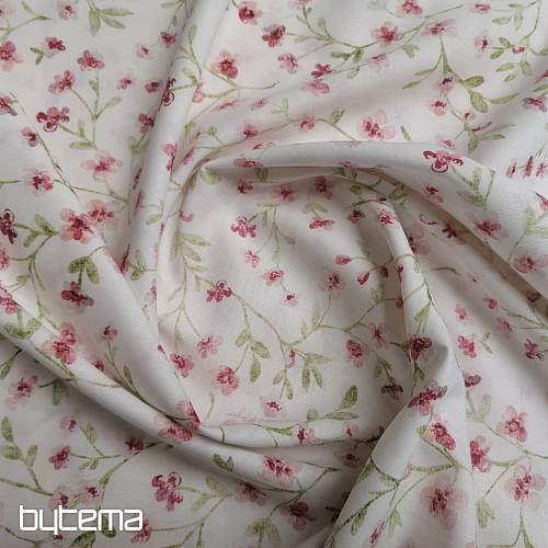 Bavlnená látka Mini sakura ružová