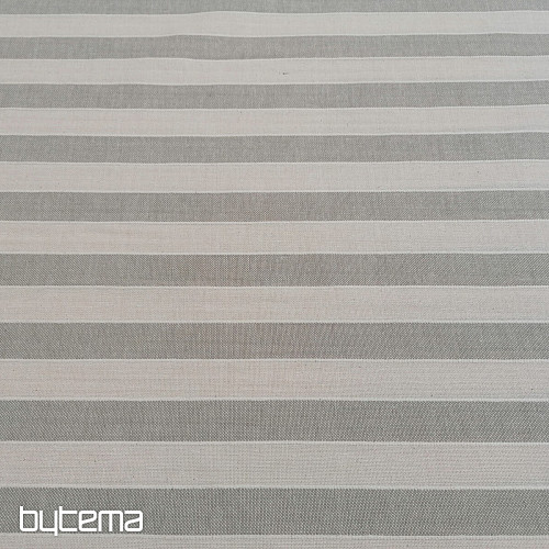 Dekoračná látka Trebol pruhy - béžové 2 cm 50