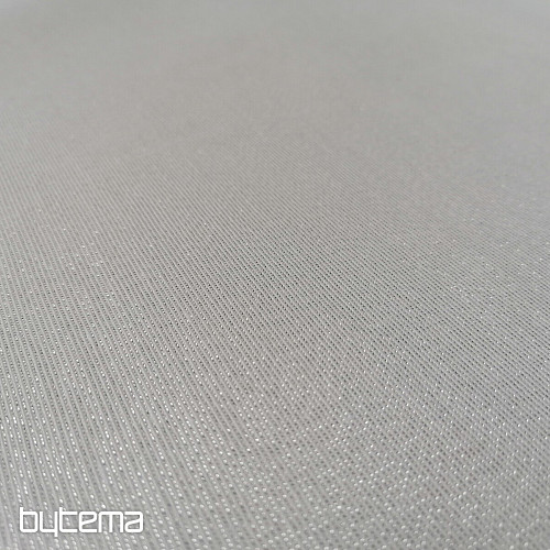 Vianočná dekoračná látka Santa s lurexom bielo-strieborná