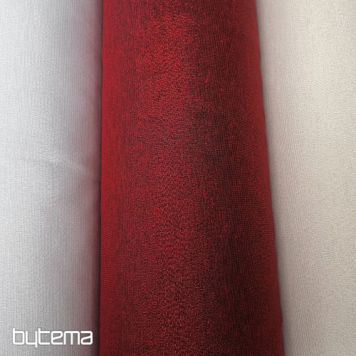 Vianočná dekoračná látka Santa s lurexom bielo-strieborná