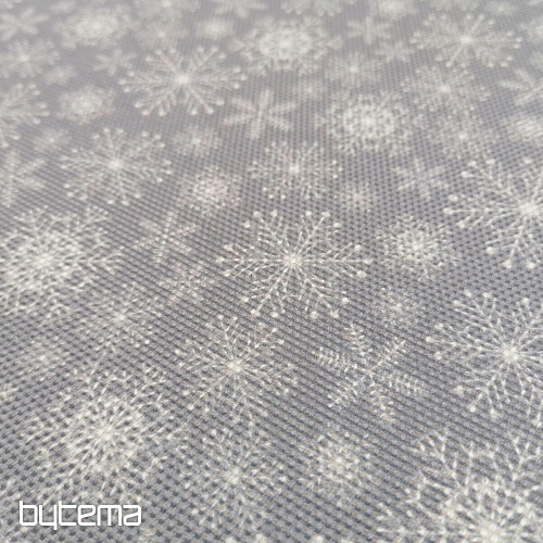 Dekoračná látka VLOČKY ŠEDÉ