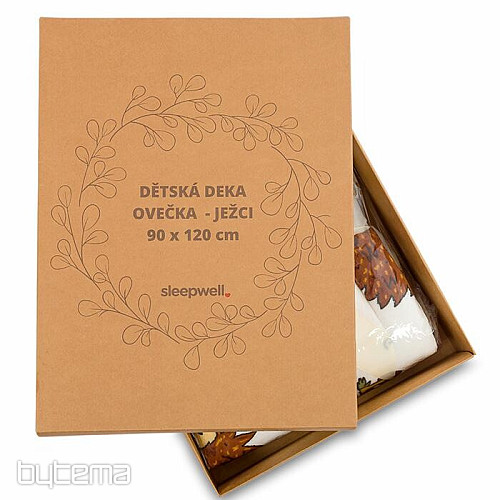 Detská deka OVEČKA v darčekovej krabici - JEŽEK