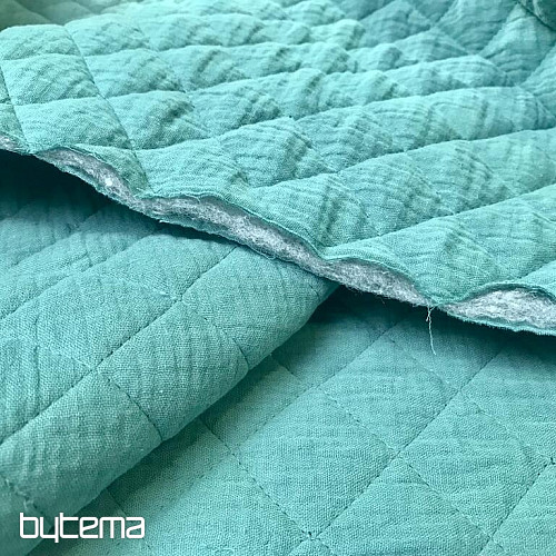Dvojitá gázovina prešitá vatelínom - eucalypt