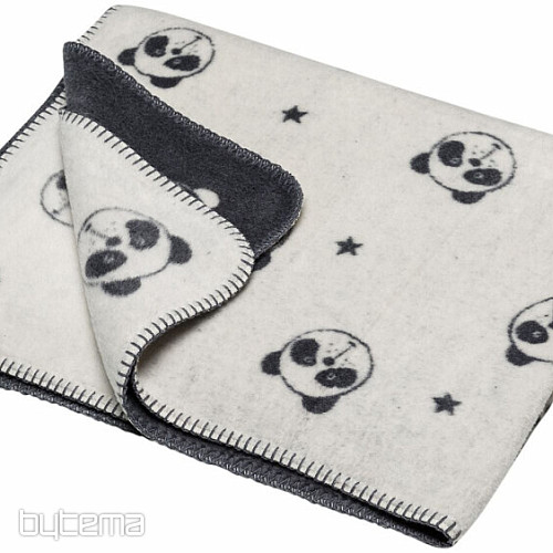 Detská deka PANDA 2212/60 slonová kosť 75x100