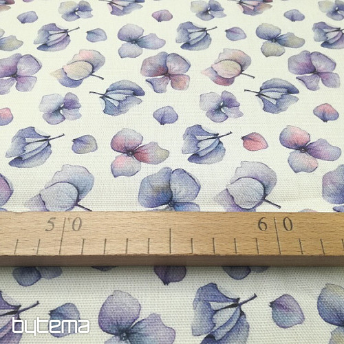 Dekoračná látka Fialové kvety