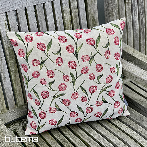 Gobelínový obliečka na vankúš TULIPÁNY II