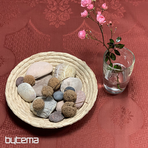 Obrus DAMAŠEK terakota 120x140