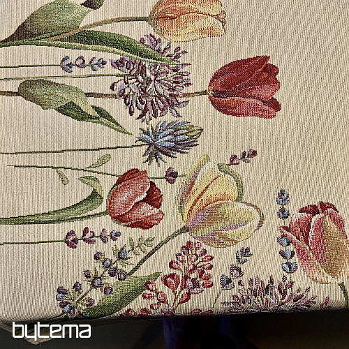 Gobelínový ubrus a šál TULIPÁNY BORDURA