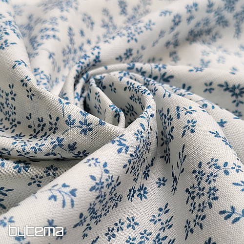 Bavlnená látka PANICULATA MODRÁ MALÁ