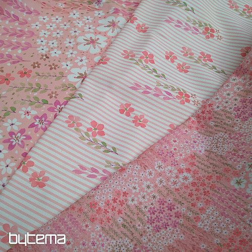 Dekoračná látka AVIGNON RUŽOVÝ PRUH