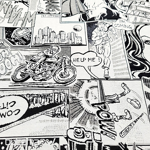 Gobelínová látka KOMIKS