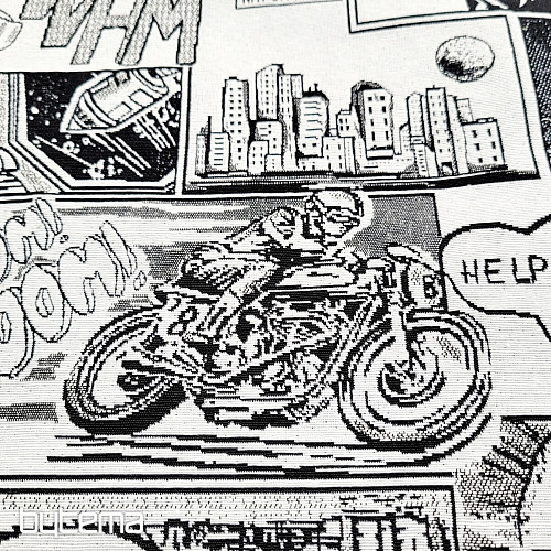 Gobelínová látka KOMIKS