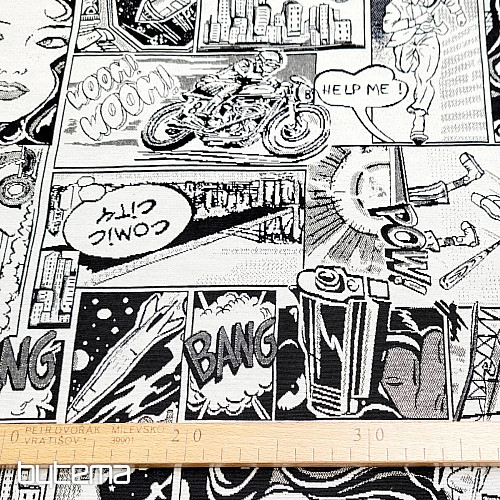 Gobelínová látka KOMIKS