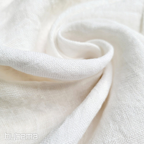 Ľaná látka TEINTURE BIELA