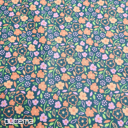 Bavlnená látka POĽNOČNÁ RUŽA