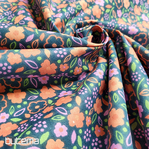 Bavlnená látka POĽNOČNÁ RUŽA