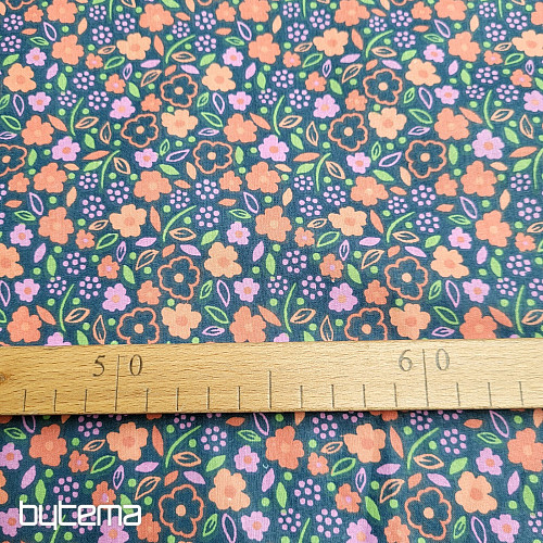 Bavlnená látka POĽNOČNÁ RUŽA