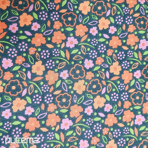 Bavlnená látka POĽNOČNÁ RUŽA