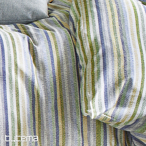 IRISETTE luxusný jemný krep EASY 8513-30 zelené pruhy