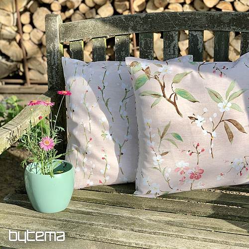 Dekoračná obliečka na vankúš VETVIČKY NOA malé ružové