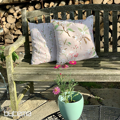 Dekoračná obliečka na vankúš VETVIČKY NOA malé ružové