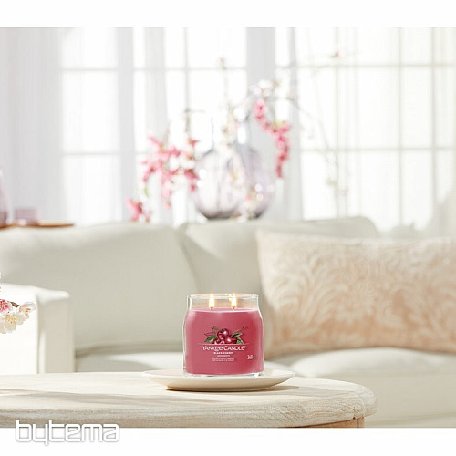 YANKEE CANDLE - BLACK CHERRY SKLO STREDNÉ 2 knôty