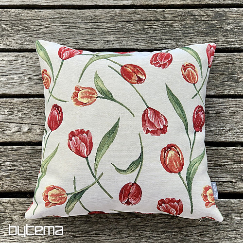 Gobelínový obliečka na vankúš TULIPÁNY III veľký vzor
