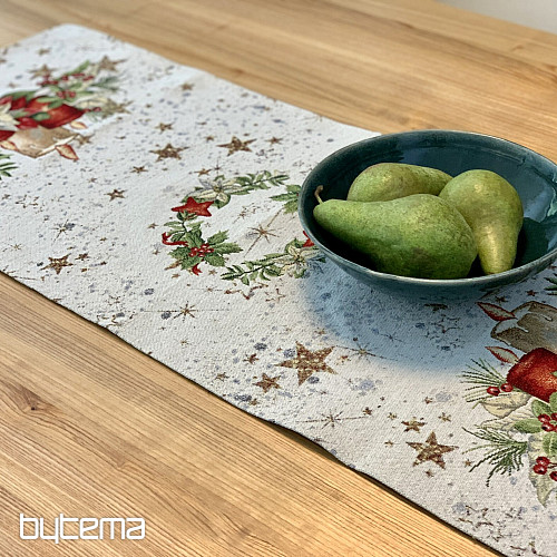 Gobelínový obrus a šál SVIEČKY NA HVIEZDACH