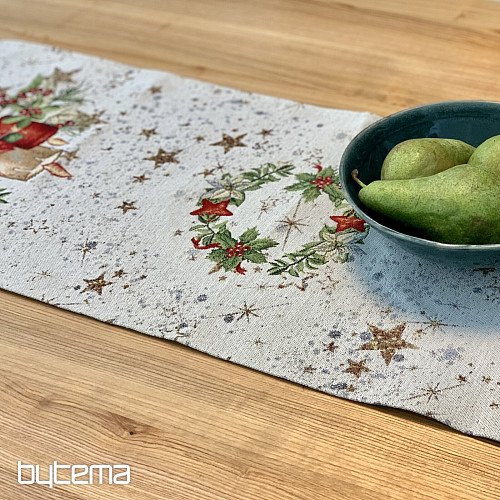 Gobelínový obrus a šál SVIEČKY NA HVIEZDACH