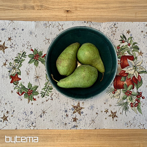 Gobelínový obrus a šál SVIEČKY NA HVIEZDACH