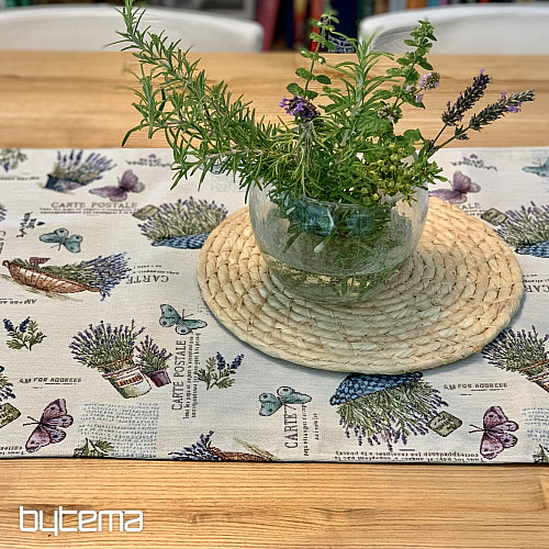 Gobelínový ubrus a šál LAVANDER GARDEN 2