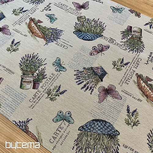 Gobelínový ubrus a šál LAVANDER GARDEN 2