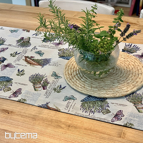 Gobelínový ubrus a šál LAVANDER GARDEN 2