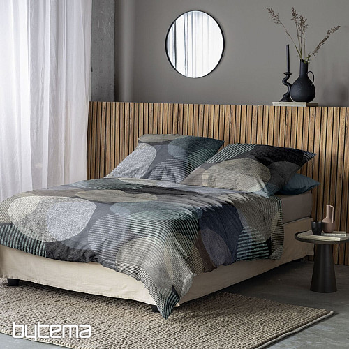IRISETTE luxusné flanelové obliečky ZOBEL 8553-11 ŠEDÉ KOLESÁ