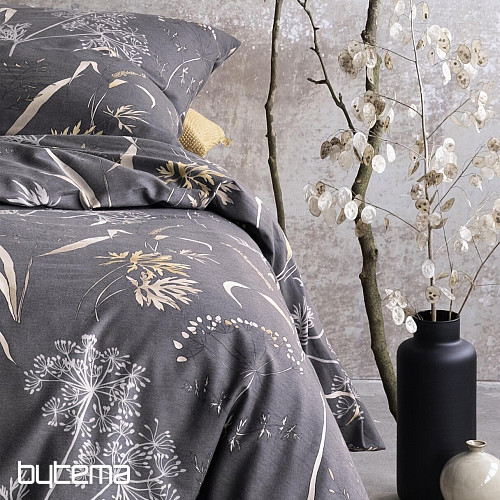 Luxusné flanelové obliečky IRISETTE KOALA 8425-11 LUČNÁ TRÁVA tm. šedá