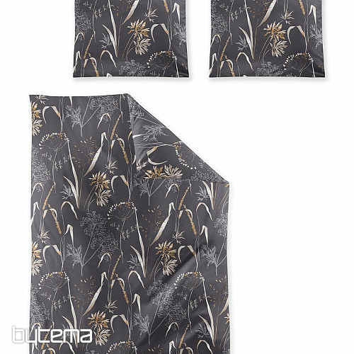Luxusné flanelové obliečky IRISETTE KOALA 8425-11 LUČNÁ TRÁVA tm. šedá