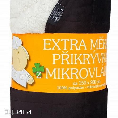 Deka z mikrovlákna EXTRA MÄKKÁ ovečka prešiv ANTRACITOVÁ