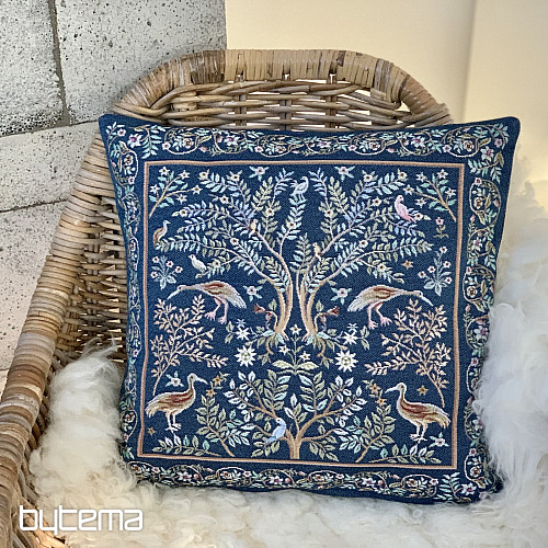 Gobelínový obliečka na vankúš WILLIAM MORRIS modrý