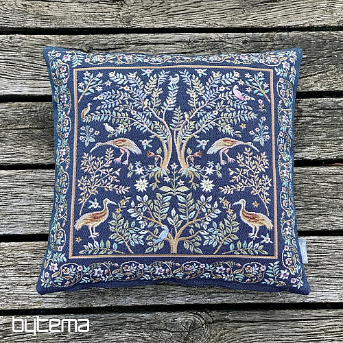 Gobelínový obliečka na vankúš WILLIAM MORRIS modrý